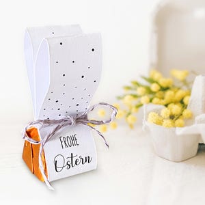 Modello stampabile per la decorazione della tavola del coniglietto pasquale per Ferrero Küsschen