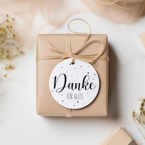 Druckvorlage Geschenkanhänger Danke für alles & Schön dass es dich gibt