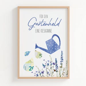 Geldgeschenk für Gartenliebhaber | Geschenk für Vater, Bruder, Mann | Wunscherfüller | Geld schenken | DIY Vorlage | digitaler Download