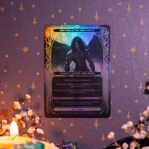 Hunt Athalar, The Umbra Mortis - Originele MTG-compatibele tarotruilkaart - XIII Death Arcana - regenboogfolie