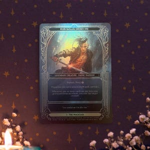 Ruhn Danaan, Chosen One - Originele MTG-compatibele tarotruilkaart - I The Magician - Regenboogfolie