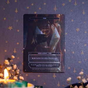 Jeton de nourriture - Recto-verso - Carte à collectionner originale compatible MTG - Feuille arc-en-ciel
