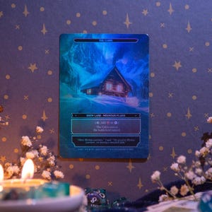 The Cabin BW Mountain Plains Proxy - originele MTG-compatibele ruilkaart - regenboogfolie