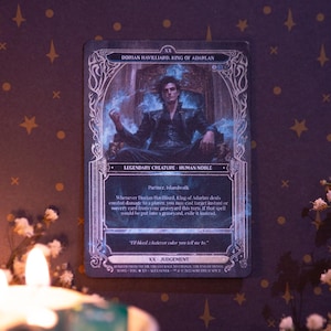 Dorian Havilliard, King of Adarlan - Originele MTG-compatibele tarotruilkaart - XX Judgment Arcana - regenboogfolie