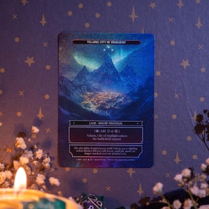 Velaris BR Swamp Mountain Proxy - Carta collezionabile originale compatibile con MTG - Foil arcobaleno