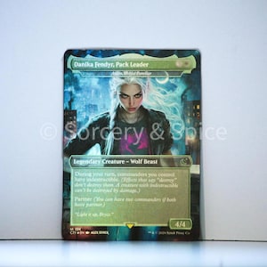 Danika Fendyr, Pack Leader - Crescent Series - MTG Proxy Trading Card (Anara, Wolvid Familiar) - Rainbow Foil