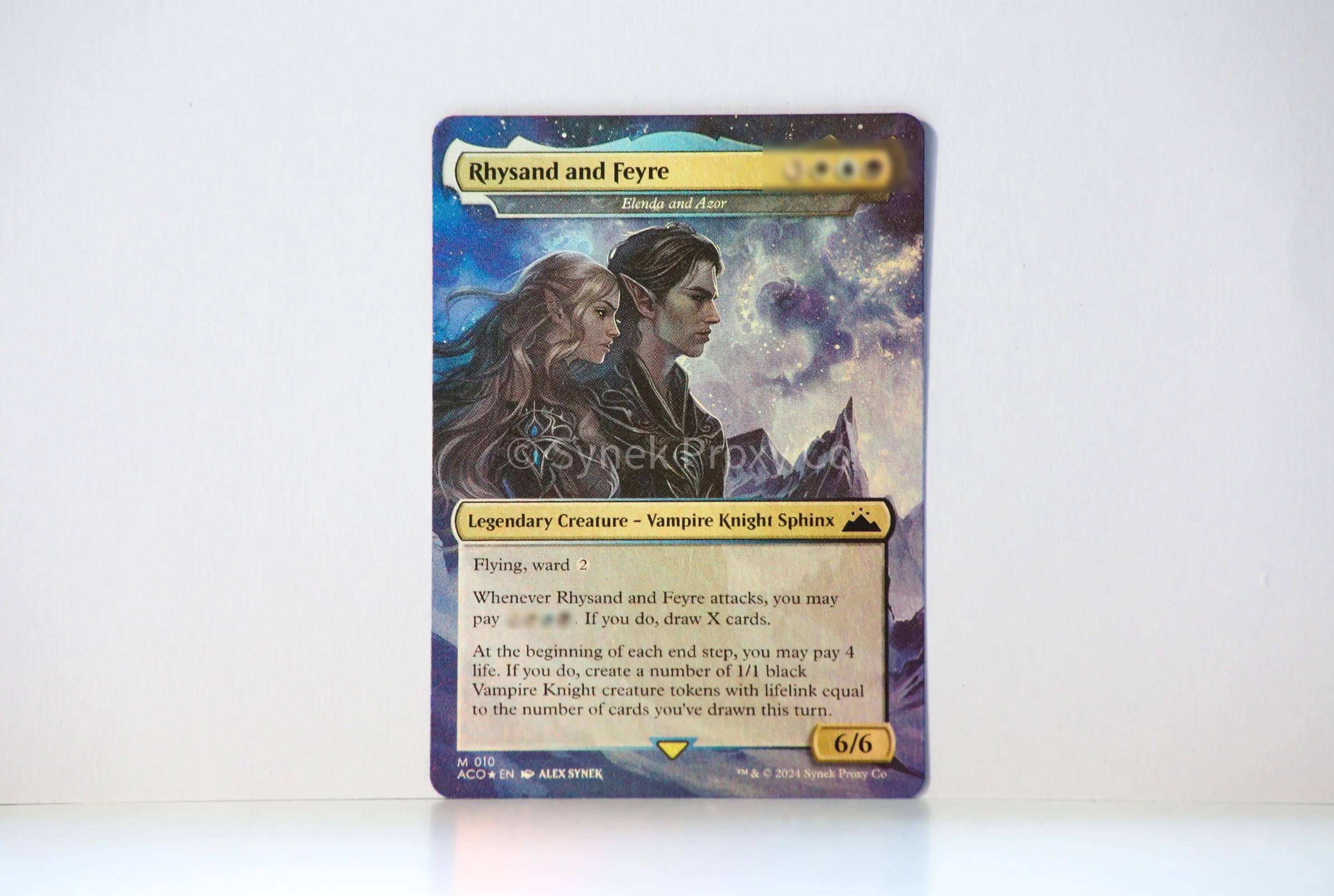 ACOTAR Series MTG Proxy Trading Card - Rhysand and Feyre (elenda and Azor)  - Rainbow Foil - Etsy
