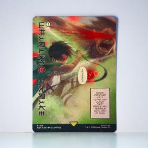 Carta collezionabile proxy MTG serie anime - Whirling Stike (AOT) - Rainbow Foil