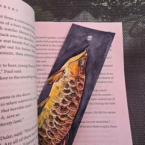 Hand-Painted Unique Watercolor Fish Bookmark