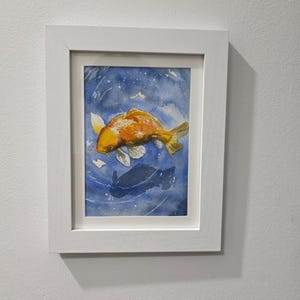 Original 5&quot;x7&quot; koi watercolor painting
