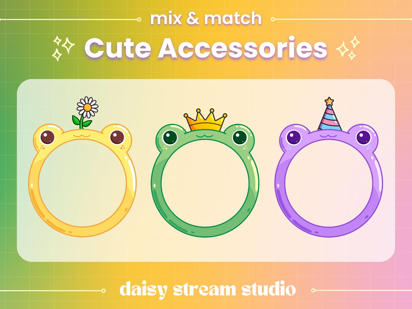 Animated Froggy Webcam Overlay Pack | Webcam Borders and Decorations ...