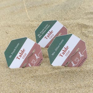 Beach Badge Wedding Name Cards | Personalized Name Card | Personalized Seating Chart Favor | Beach Wedding Name Cards | Beach Wedding Decor
