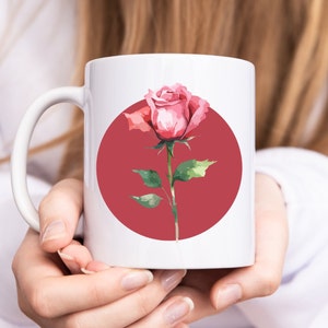June Birth Flower Mug, Ceramic Birth Month Flower Mug, Birth Flower Cup, Birth Month Birth Flower Gift, Coffee Lover Gift, Friend Gift