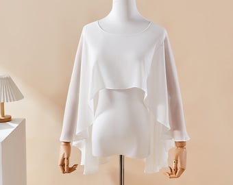 Chiffon Wedding Shawl: Elegant Lightweight Cover-Up