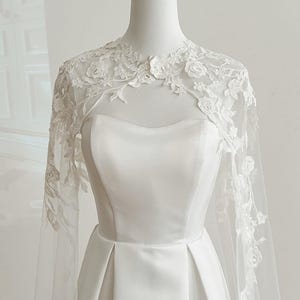 Luxury Wedding Cape: Cathedral Length Lace Bridal Shawl