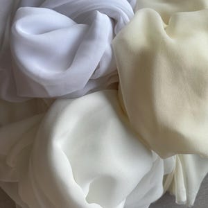 Chiffon Fabric Swatches: Assorted Colors