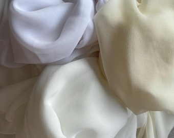 Chiffon Fabric Swatches: Assorted Colors