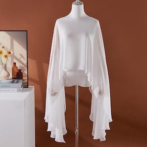 Chiffon Wedding Shawl: Elegant Dress Cover-Up
