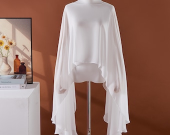Chiffon Wedding Shawl: Elegant Dress Cover-Up