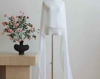 Chiffon Wedding Shawl: Elegant Dress Cover-Up