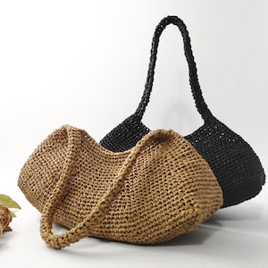 Crochet Raffia Handbag Pattern: Eco-Friendly Purse (PDF Pattern)