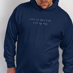 Life Is Better With My Boys Hoodie, Unisex Hoodie, Perfect Gift For Whole Family, Comfortable Everyday Sweatshirt, Casual Wear image 2