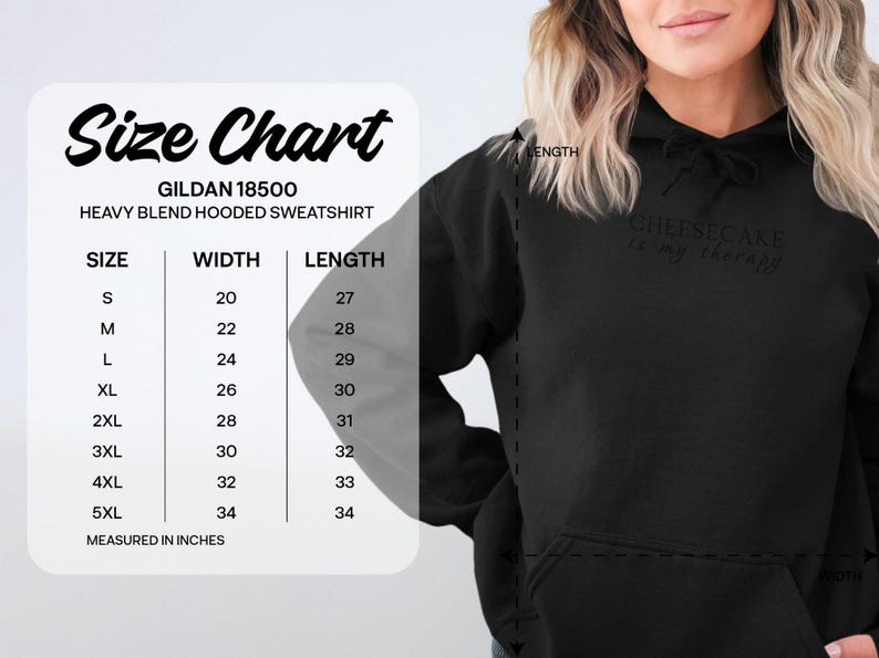 Sudadera con capucha Cheesecake Is My Therapy, sudadera con capucha con cita divertida, sudadera con capucha inspiradora, sudadera con capucha informal cómoda, sudadera con capucha con gráficos de moda, regalo único imagen 10