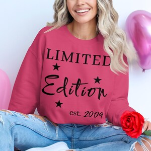 Limited Edition Sweatshirt, Established Year Sweatshirt, Custom Year Sweatshirt, Birthday Sweatshirt, Anniversary Sweatshirt, Gift