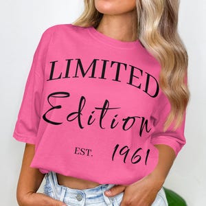 Limited Edition 1961 Tee Customizable Comfort Colors 1717 Unisex Tee Shirt Personalized Funny Gift image 9