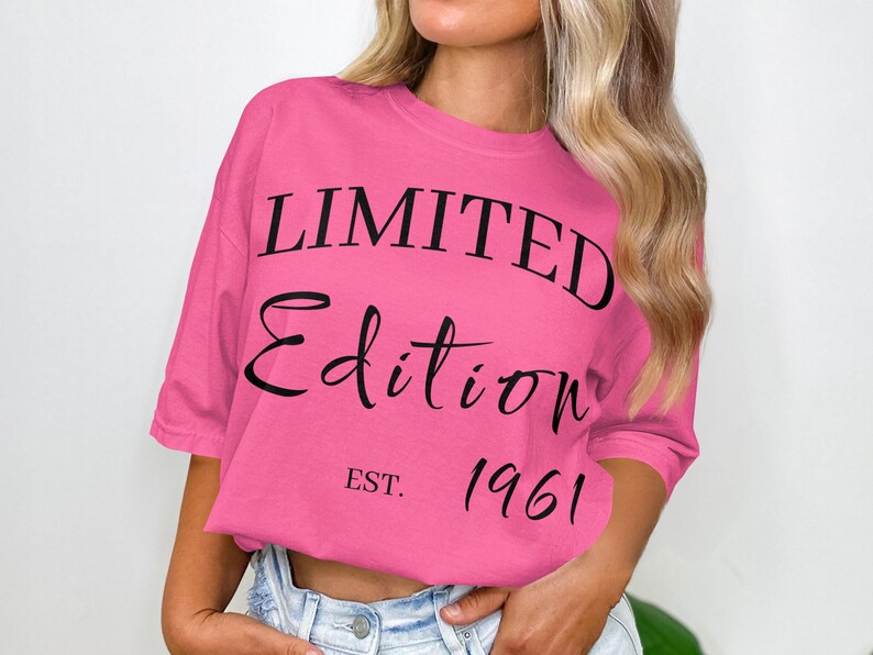 Limited Edition 1961 Tee Customizable Comfort Colors 1717 Unisex Tee Shirt Personalized Funny Gift image 9