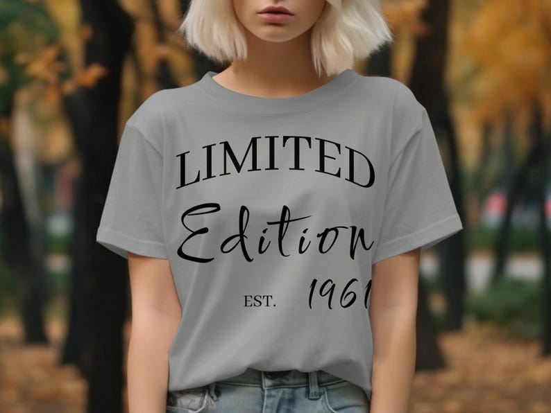 Limited Edition 1961 Tee Customizable Comfort Colors 1717 Unisex Tee Shirt Personalized Funny Gift image 3