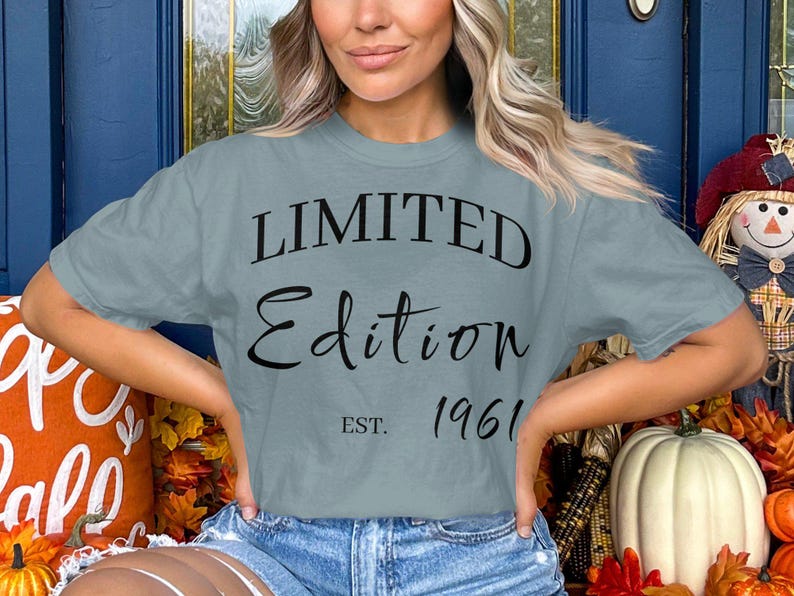 Limited Edition 1961 Tee Customizable Comfort Colors 1717 Unisex Tee Shirt Personalized Funny Gift image 6