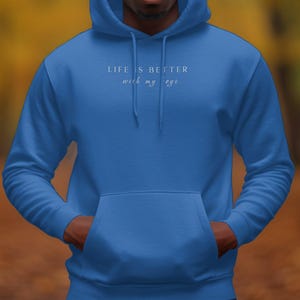 Life Is Better With My Boys Hoodie, Unisex Hoodie, Perfect Gift For Whole Family, Comfortable Everyday Sweatshirt, Casual Wear image 4