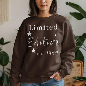 Limited Edition Sweatshirt, Customizable Year Sweatshirt, Birthday Sweatshirt, Anniversary Sweatshirt, Established Date Sweatshirt