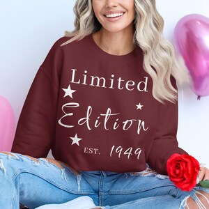 Limited Edition Sweatshirt, Established Year Sweatshirt, Custom Birthday Sweatshirt, Personalized Sweatshirt, Year Sweatshirt, Birthday Gift