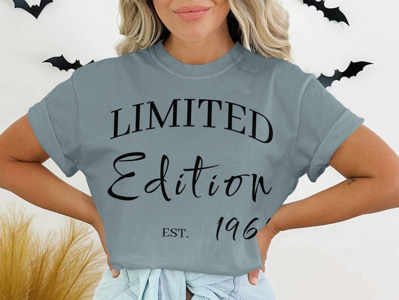 Limited Edition 1961 Tee Customizable Comfort Colors 1717 Unisex Tee Shirt Personalized Funny Gift image 5