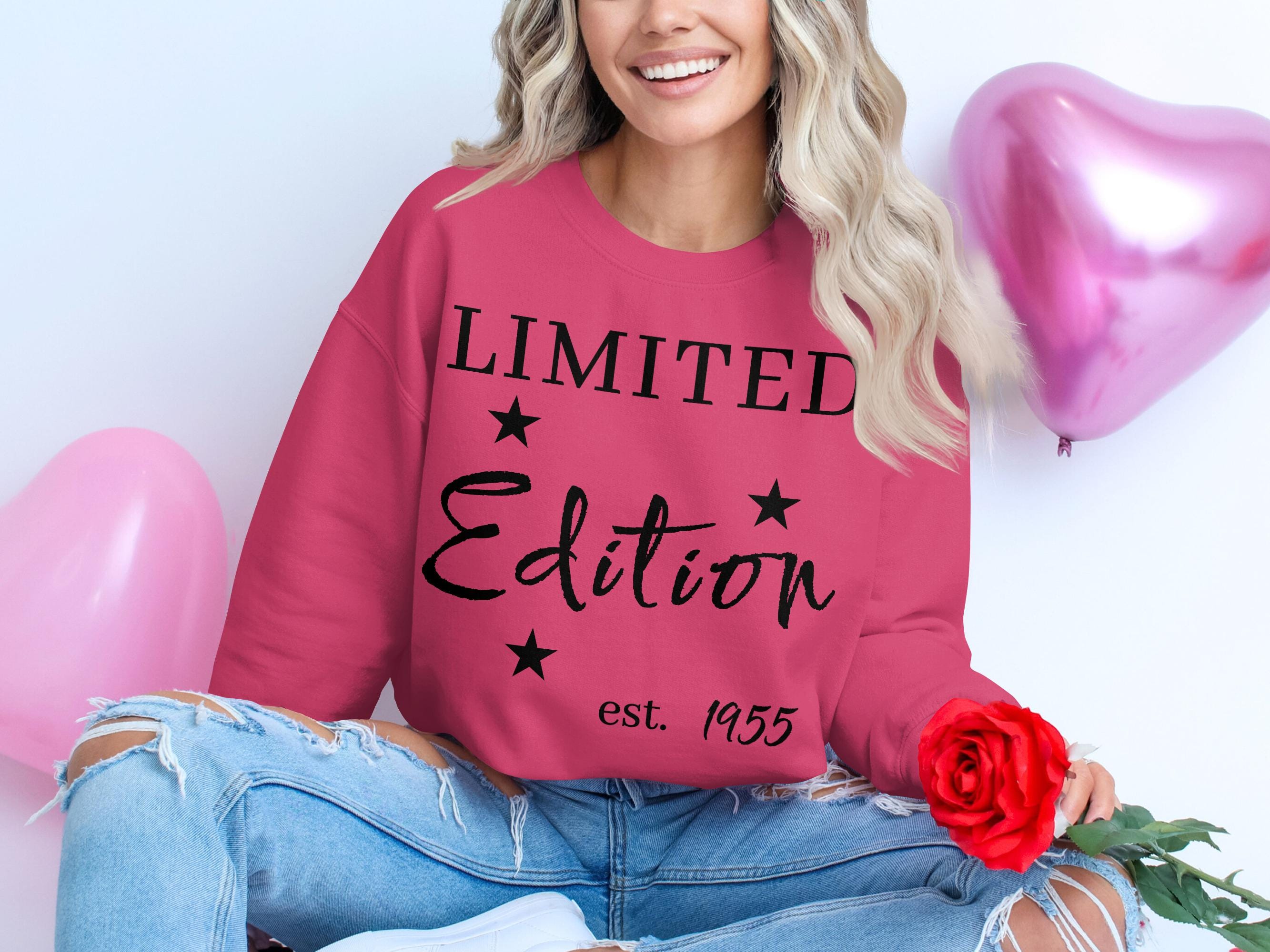 Limited Edition Sweatshirt, Established Year Custom Sweatshirt, Birthday Sweatshirt, Anniversary Gift Sweatshirt, Personalized Sweatshirt