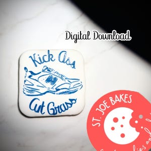 Fathers Day Cookie Stencil, Dad Shoes, Kick Cut Grass, Funny Dad Stencil, svg
