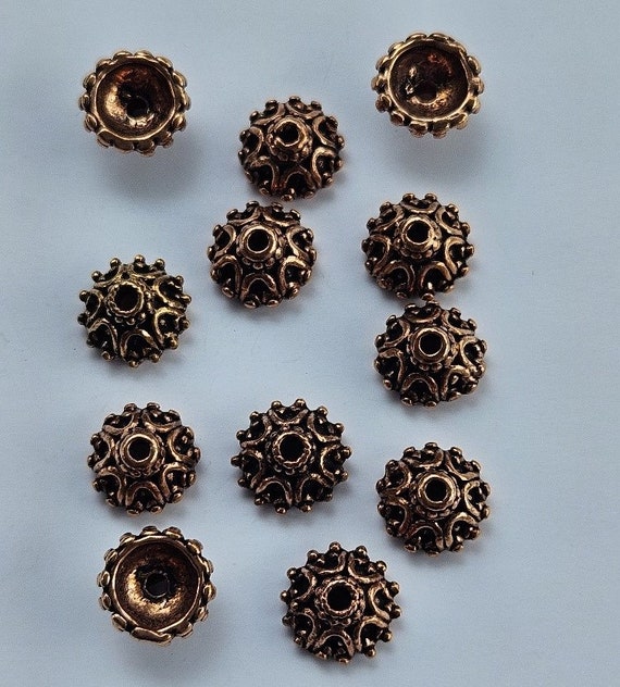 8mm Copper Bead Cap- Pieces Item #C005