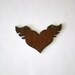 Winged Heart Recycled Metal Pendant Cutout