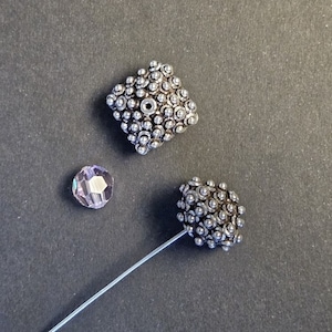 LAST ONE! 18mm .925 Sterling Silver Square Bead - 1 piece - Item #173