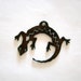 Lizard Fetish Recycled Metal Pendant Cutout