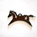 Spirit Horse with Arrow/Star Rustic Recycled Metal Pendant Cutout