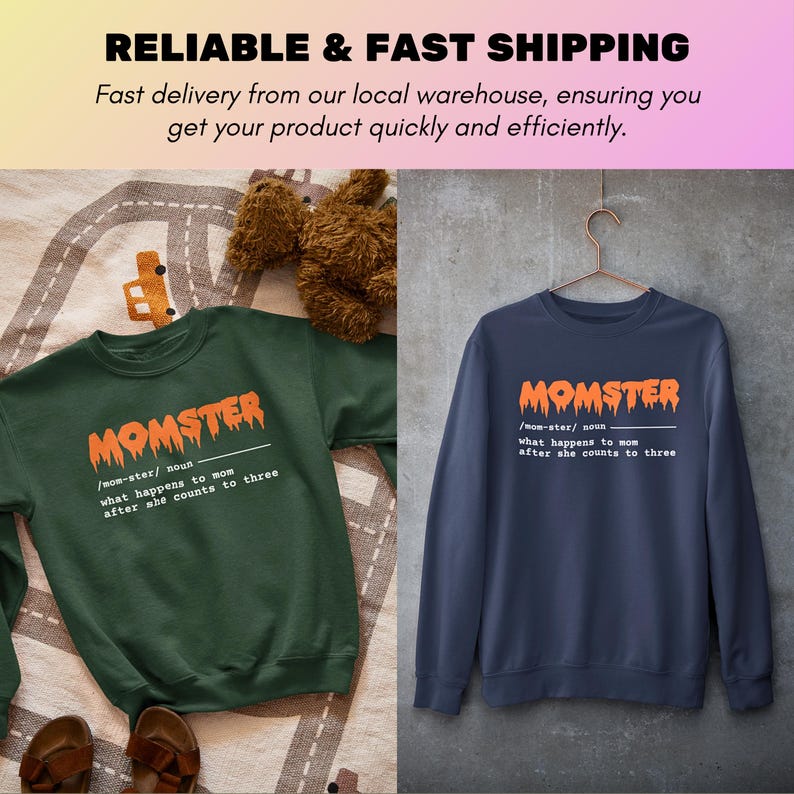 Momster Sweatshirt, Momster Shirt, Funny Halloween Sweatshirt, Comfort Colors Fall Sweatshirt, Halloween Gift for Mom, Pumpkin Spice Shirt
