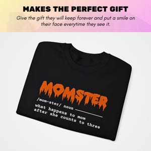 Momster Sweatshirt, Momster Shirt, Funny Halloween Sweatshirt, Comfort Colors Fall Sweatshirt, Halloween Gift for Mom, Pumpkin Spice Shirt