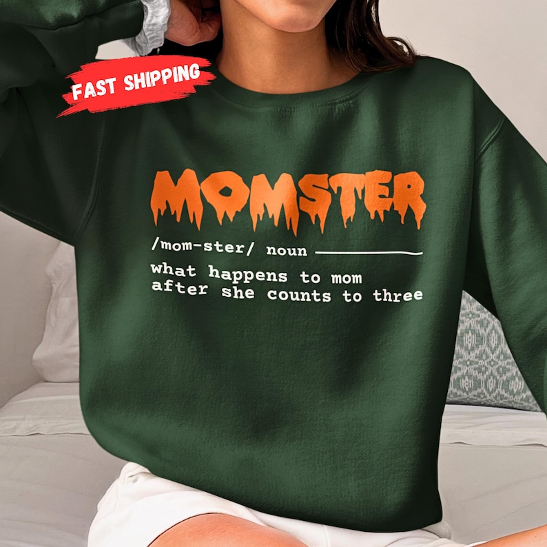 Momster Sweatshirt, Momster Shirt, Funny Halloween Sweatshirt, Comfort Colors Fall Sweatshirt, Halloween Gift for Mom, Pumpkin Spice Shirt