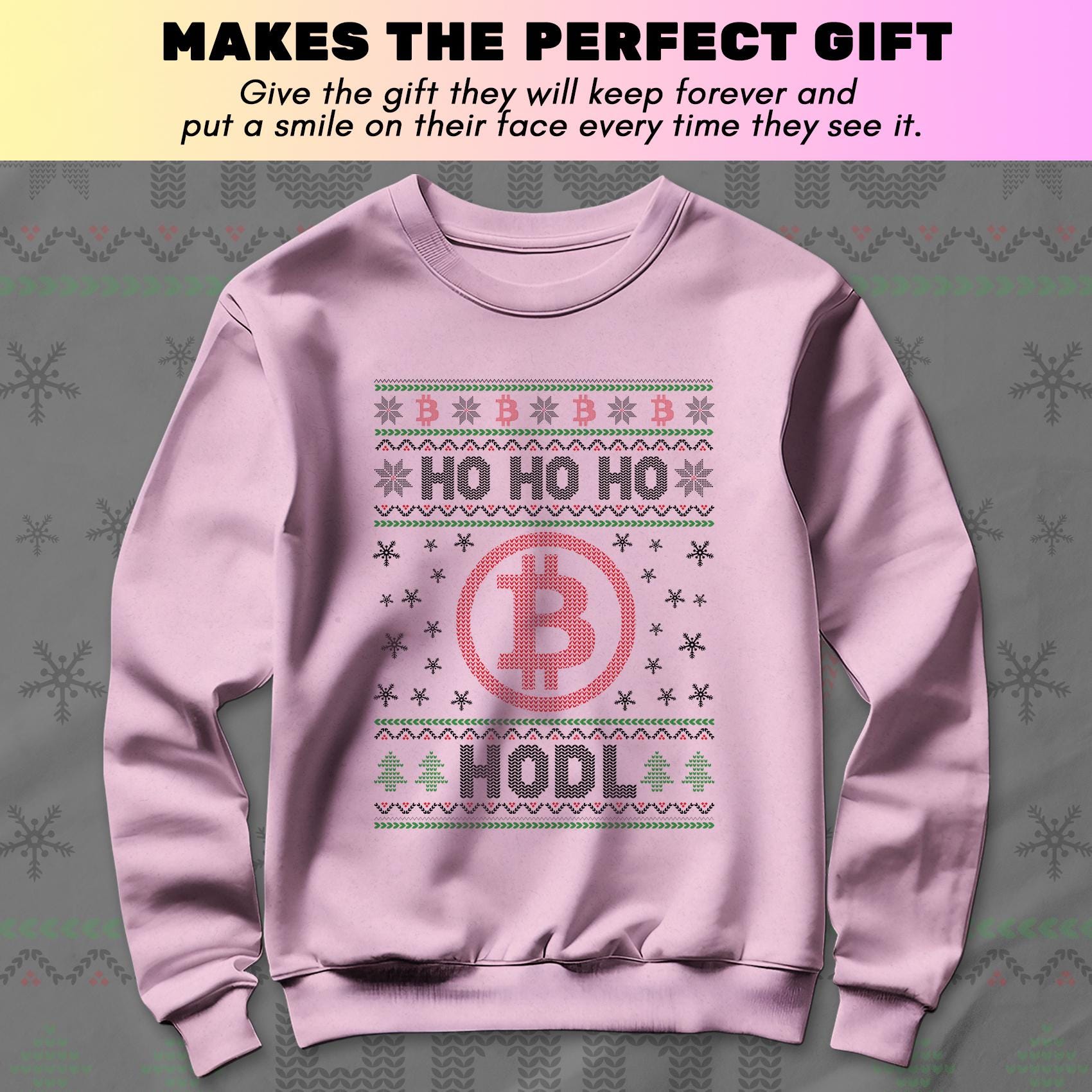 ビットコインのダサいクリスマスセーター：HODL暗号通貨ジャンパー、暗号通貨ブロックチェーン投資家トレーダーのクリスマスシャツ - Etsy 日本