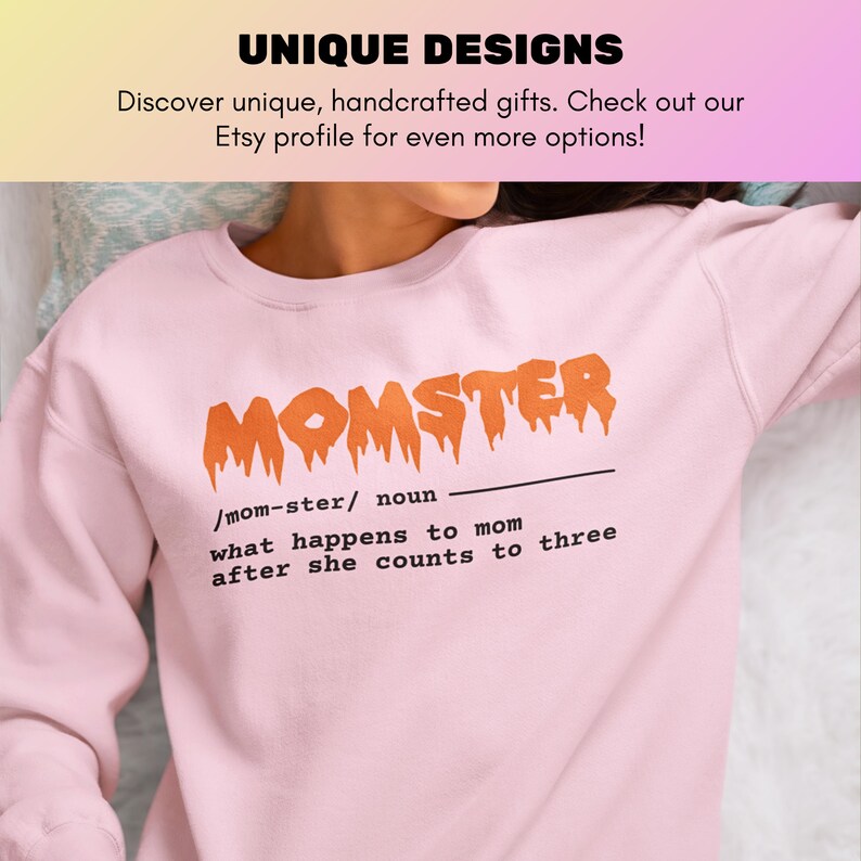 Momster Sweatshirt, Momster Shirt, Funny Halloween Sweatshirt, Comfort Colors Fall Sweatshirt, Halloween Gift for Mom, Pumpkin Spice Shirt