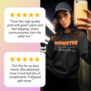 Momster Sweatshirt, Momster Shirt, Funny Halloween Sweatshirt, Comfort Colors Fall Sweatshirt, Halloween Gift for Mom, Pumpkin Spice Shirt