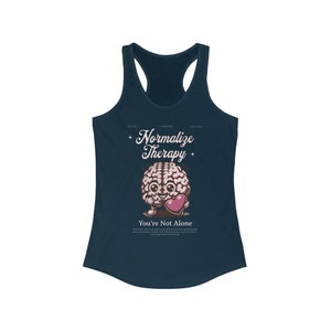 Normalize Therapy Tank - Women&#39;s Ideal Racerback for Mental Health Awareness, Comfortable & Stylish Fitness Wear